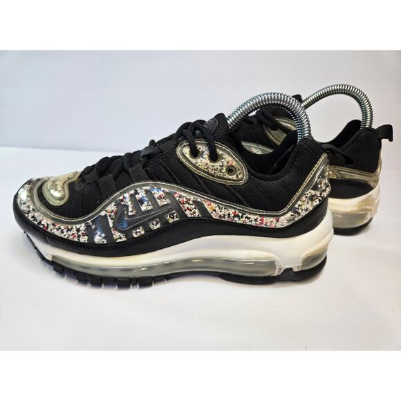 Nike Air Max 98 LX RECYCLED BLACK WHITE Shoes AV4417-001 Women’s Size 6 - Picture 1 of 7
